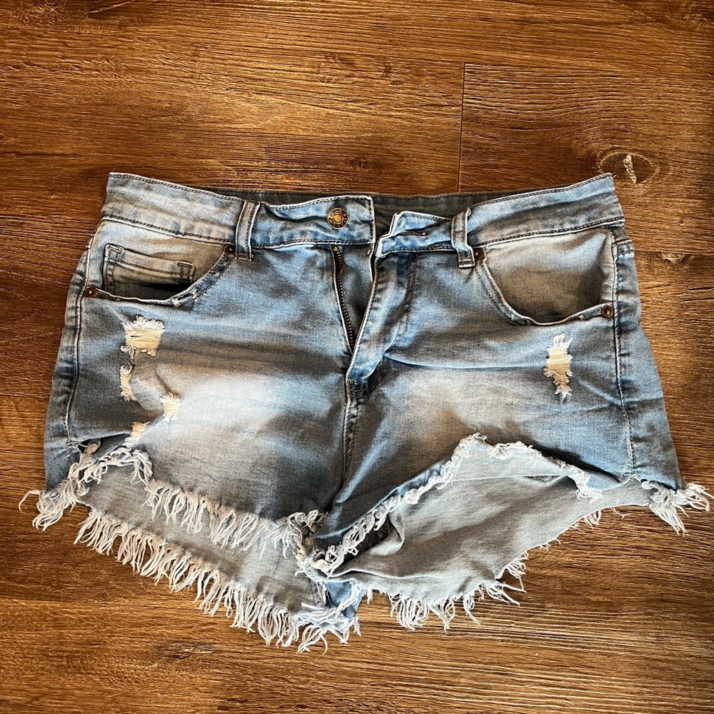 Distressed Denim Women Shorts